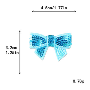 Hot Bán Sắt Trên Thêu 3D <span class=keywords><strong>Sequin</strong></span> <span class=keywords><strong>Bow</strong></span> Knot Vá Đính Cho Tóc Phụ Kiện Trang Trí - Product Image 4