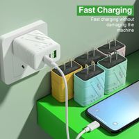 Chargeur mural électrique multi-ports 40W OEM d'usine, 2 ports PD, 1 port USB, adaptateur de charge rapide pour appareil photo, téléphone, voyage, personnalisé