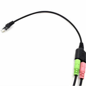 Spina RJ9 per 2X3.5mm Jack cavo convertitore per PC auricolare per Avaya 1600 9600 20cm - Product Image 5