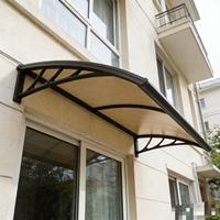 Auvent PC à panneaux alvéolaires haute résistance, auvent pare-soleil moderne CE facile à installer pour patio, balcon et usage commercial