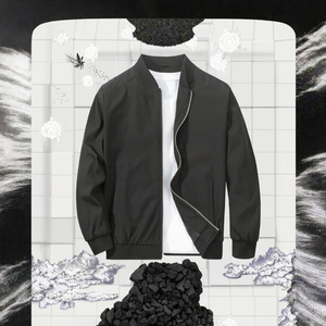 Liu Ming personnalisé vente en gros en toile pour hommes Baseball Bomber veste avant décontracté hiver Hip Hop Slim Fit Streetwear Plus Stand fermeture éclair - Product Image 2