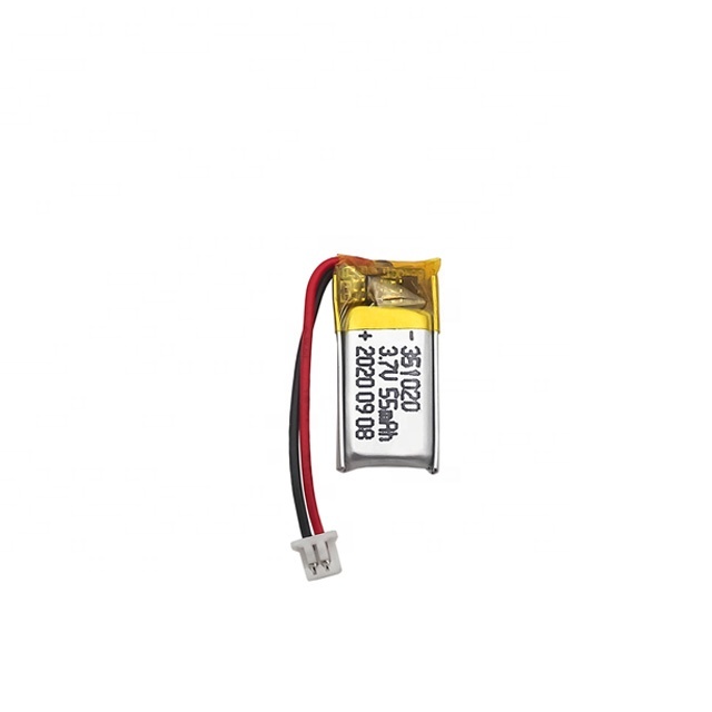 Wireless Headset Battery 351020 3.7V 50mAh 55mAh with PCM Li Polymer Battery Pack