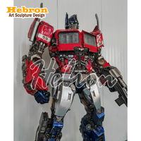 Ön sipariş Açık Hava Dev Optimus Prime Transformer Robot Heykeli Transformer Gerçek Boyutlu Film Heykelleri Kahraman Heykeli