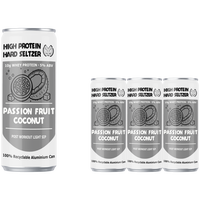 Bebida alcohólica efervescente post-entrenamiento personalizada al por mayor, 330ML, elegante, enlatada, sabor maracuyá y coco, 10g de proteína de suero, 10% ABV