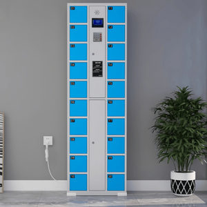 Современный стальной шкаф для зарядки и хранения с замком и домофоном — водонепроницаемый и прочный для офисов, мобильных телефонов и электроинструментов - Product Image 5