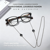 7361 Chaîne de mode unisexe assortie à des montures de lunettes œil-de-chat de luxe personnalisées en acétate texturé