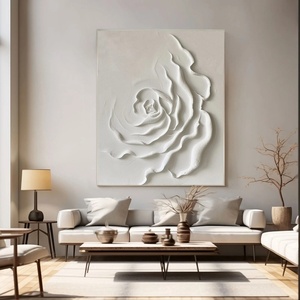 Conjunto de Pinturas Abstractas en Acrílico Hechas a Mano con Textura 3D, Estilo Wabi Sabi, Beige Neutro, Arte de Pared en Lienzo - Product Image 5