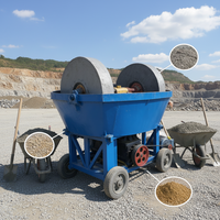 Broyeur à plaques humides haute efficacité, à disques, pour le broyage du minerai d'or, alimenté par l'eau, avec moteur et engrenages