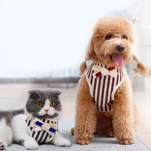 批发定制棉舒适宠物安全带与狗和猫的皮带套装