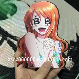 Stiker Gerakan 3D Gadis Anime Seksi Lucu Karakter Nami Tiga Flip Stiker Mobil Tahan Air Dekorasi Ruang Laptop