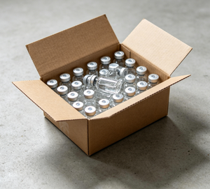 Flacons en verre stériles à sertir, emballés dans de la mousse antichoc, avec bouchons métalliques |   Poudre lyophilisée en vrac pour emballage cosmétique - Product Image 5