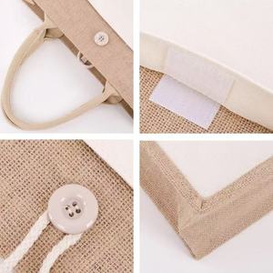 Túi tote bằng vải bố tự thiết kế bán buôn, kiểu gấp, khóa kéo, quai xách dây dài, hàng OEM, quà tặng, túi mua sắm - Product Image 6