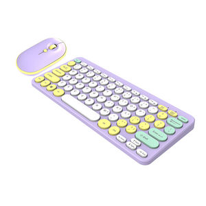 Office Retro Round Keycap Mouse <b>Keyboard</b> Kit Mous Teclado Multimedia Standard <b>USB</b> 2.4ghz Wireless <b>Keyboard</b> Mouse Combos - Product Image 1