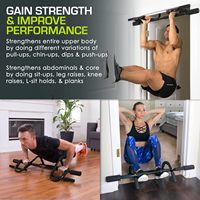 Barre de traction portable, légère, pliable, en acier épaissi |   Barre de musculation multi-prise pour portillon de porte