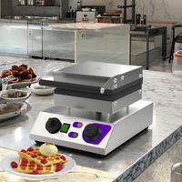 Heavybao Commercial Cuisine En Acier Inoxydable Crêpe Cuisson Machine Électrique Gaufrier pour Restaurants