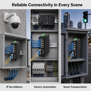 Tipo di gestione della rete di livello industriale Gigabit 2 ottica 8 fibra elettrica estendere Switch di rete Ethernet Switch - Product Image 6