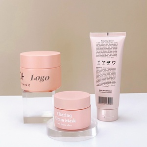 Vente en gros de pots en verre pour crème de soin de la peau de couleur beige rose 30g 50g, pots en verre 100ml 120ml, contenants en tube plastique - Product Image 3