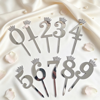 Personalisierter Maßgefertigter Tortenaufsatz Spiegel Gold Silber Acryl Kuchendekoration für Geburtstag Hochzeit Babyparty Partyzubehör