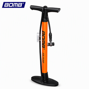 Pompe à vélo BOMB, pompe à air pour vélo, pompe à main avec manomètre, pompe à pied en acier 130 PSI, vente en gros OEM - Product Image 2