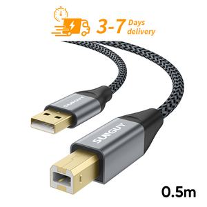 พร้อมจัดส่ง SUNGUY สายชาร์จเร็วแบบถักไนลอน 0.5 ม. ได้รับการรับรองมาตรฐาน CE สำหรับโทรศัพท์ แล็ปท็อป รถยนต์ สายดาต้า USB แบบกำหนดเองได้ - Product Image 1