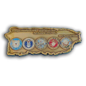 Pièces de défi en alliage de zinc gravées en forme d'aile, émail doux 3D, creuses, squelette - Product Image 2