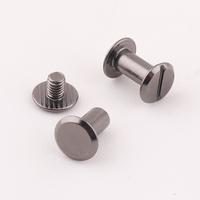 Vis intercalaire en métal noir, 9mm de long, pièces, bon marché, pour livres, chicago