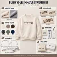 Sweat-shirt personnalisé pour enfants avec impression en relief, pull molletonné oversize à col rond pour garçons et filles, streetwear vierge, couleurs terre, vente en gros