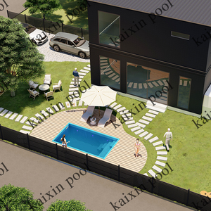 สระว่ายน้ำสปาทำจากไฟเบอร์กลาสสำเร็จรูปขนาดใหญ่หรูหราดีไซน์เหมาะสำหรับครอบครัวกลางแจ้ง - Product Image 6