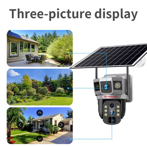 Vesafe V380 Pro <span class=keywords><strong>Camera</strong></span> giám sát CCTV PTZ năng lượng mặt trời <span class=keywords><strong>3</strong></span> màn hình 8MP 10x Zoom 4G Wifi ba ống kính với tùy chọn lưu trữ thẻ nhớ 4G - Product Image 2