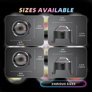 ไฟโปรเจกเตอร์ไฟ <span class=keywords><strong>LED</strong></span> 12-36V แบบไดนามิกลิศาจ6โหมดรีโมทคอนโทรลไฟหน้ารถไฟตัดหมอกอุปกรณ์ตกแต่งรถยนต์ - Product Image 3