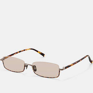 Luxury Designer Fashion Metal Rectangle Shades Custom Logo Retro Square Polarized Sunglasses for Women Men - Product Image 6