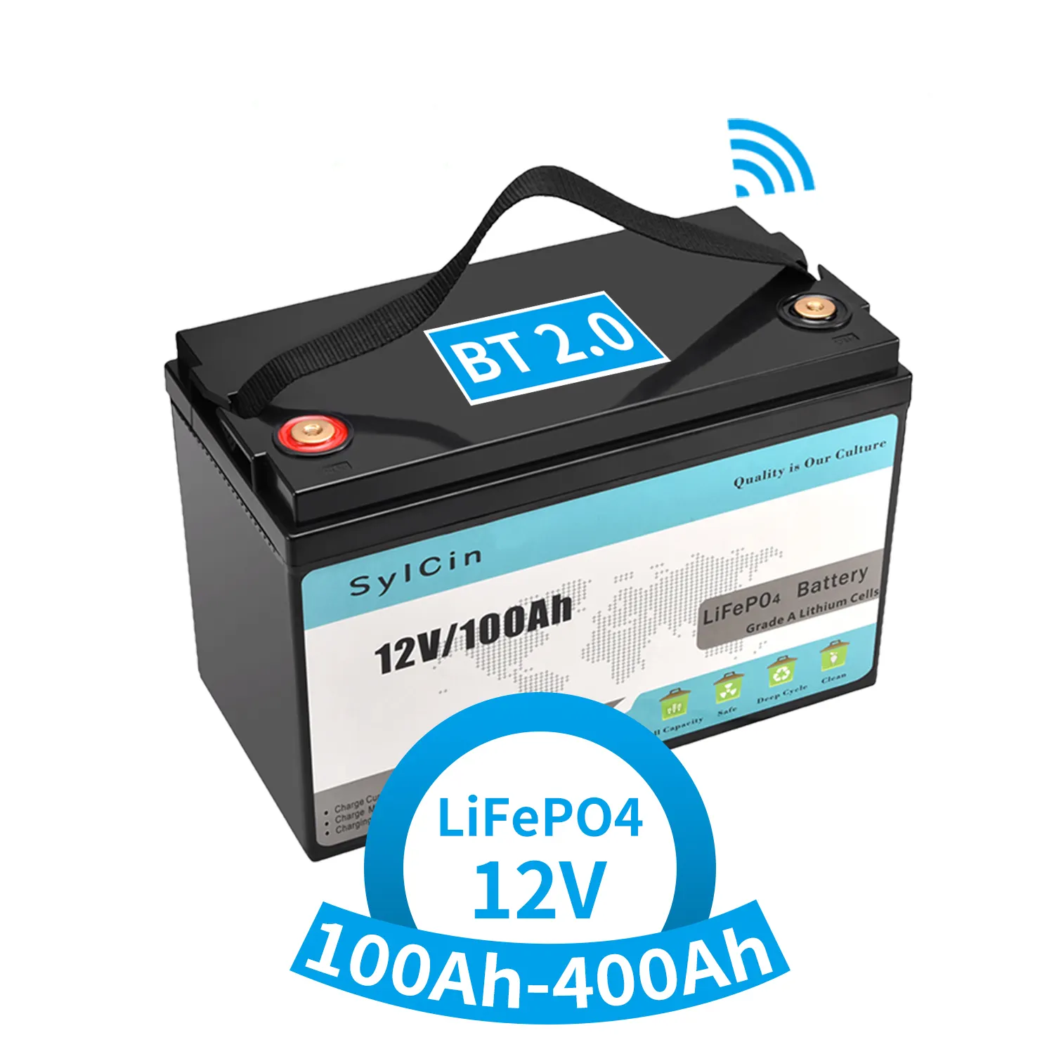 Baterai LiFePO4 12.8V 280Ah Isi Ulang, Paket Baterai Surya Awet, Baterai Lithium Ion untuk RV EV