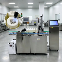 Équipement intégré de codage laser UV haute vitesse pour la corrélation des données, marquage des codes intérieurs/extérieurs des bouchons de bouteilles, traçabilité des codes QR