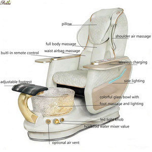 Nuova Poltrona Pedicure Elettrica Classica e Sexy per Salone, con Nebulizzatore e Massaggio - Product Image 6