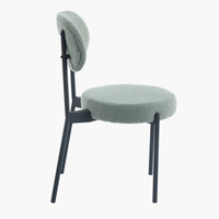 Chaises de salle à manger en tissu de style moderne et luxueux pour la chambre à coucher, meubles de salle à manger avec pieds en métal