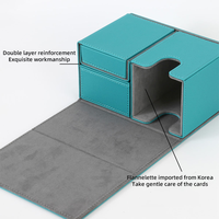 Organisateur de cartes en cuir PU, boîte de rangement multifonctionnelle pour cartes, boîte à cartes magnétique