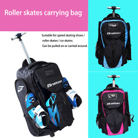 Sunisif Sac à dos en nylon pour patinage de vitesse professionnel avec poignée 50-70L Sac à patins à roulettes épais imperméable et portable personnalisable