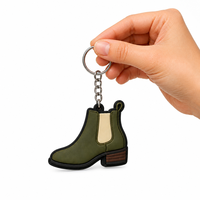 Porte-clés en PVC souple personnalisé, motif dessin animé coloré et mignon, pour femme, accessoire de mode quotidien, breloque de sac
