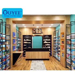 Apotheke Display Ausrüstung Innendekoration Glas regale Schränke Langlebige Metall Acryl Holz Stahl Materialien für den Laden gebrauch