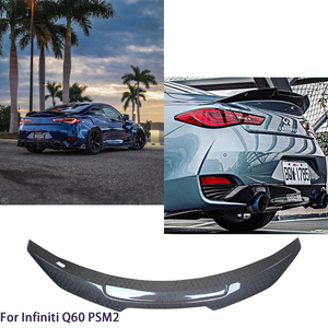 สปอยเลอร์หลังคาร์บอนไฟเบอร์ทรงรังผึ้งสไตล์ PSM สำหรับรถยนต์ Q60 Q60S Coupe ปี 2013-2023 - Product Image 2