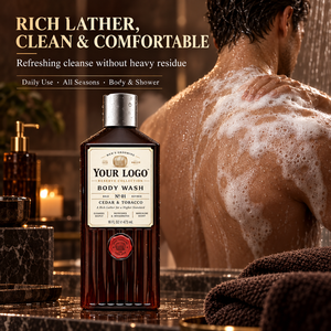 Nettoyants en profondeur tendance, mousse riche, améliore le teint terne, élimine la saleté, la transpiration et les odeurs. Gel douche pour homme Cedar Tobacco adapté aux peaux grasses - Product Image 2