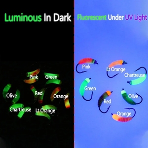 Tête de perle de tungstène UV et lumineuse <span class=keywords><strong>Nymphe</strong></span> Scud Bug Worm Fly Barbed Caddis Larvae Insect Baits Fast Sinking Trout Fishing Leurres - Product Image 5