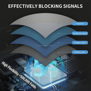 Tissu Faraday en cuivre et nickel <span class=keywords><strong>de</strong></span> 150 m, protection EMF, tissu anti-radiation, blocage du signal, pour housse d'ordinateur portable, pochette <span class=keywords><strong>de</strong></span> téléphone, <span class=keywords><strong>sac</strong></span> - Product Image 5