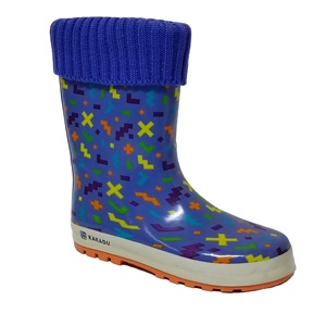 เวลลิงตันบูทยางกันฝนสำหรับเด็ก, บูทครึ่งข้อกันน้ำสีชมพูสำหรับเด็ก - Product Image 3