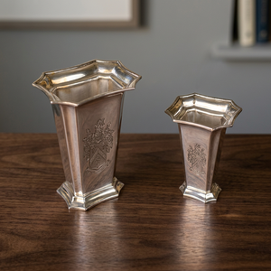 Laser Engraved Brass Antique Design American Style Tabletop Flower <b>Vases</b> - Product Image 3