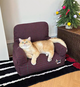 Современный Рождественский комплект для домашних животных в клетку, Съемный и моющийся коврик для кошачьего гнезда, полные кровати для домашних животных, упакованные в картонную коробку - Product Image 2