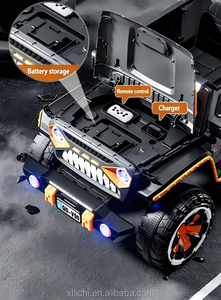 Grande <span class=keywords><strong>voiture</strong></span> <span class=keywords><strong>électrique</strong></span> pour enfants avec ceinture <span class=keywords><strong>de</strong></span> sécurité 5 points, télécommande, monster truck pour enfants - Product Image 6