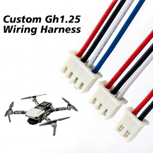 Conector de pin ODM JST GH de 1.25mm con cable pre-crimpado aislado de PVC/PBT para drones FPV de carreras y control de velocidad de motor ESC para motocicletas - Product Image 1