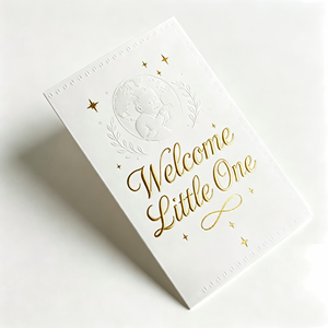 <span class=keywords><strong>Carte</strong></span> de vœux pour la <span class=keywords><strong>naissance</strong></span> d'un bébé en papier artistique gaufré avec feuille d'or, <span class=keywords><strong>carte</strong></span> artisanale exquise pour la célébration de la <span class=keywords><strong>naissance</strong></span>, <span class=keywords><strong>cadeau</strong></span> - Product Image 1