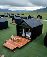 Villa préfabriquée en structure légère en acier de conception triangulaire, maison modulaire moderne pour camping en plein air, complexe hôtelier et hébergement